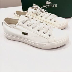 LACOSTE MEN'S BACKCOURT 124 CMA CANVAS COLOR WHITE